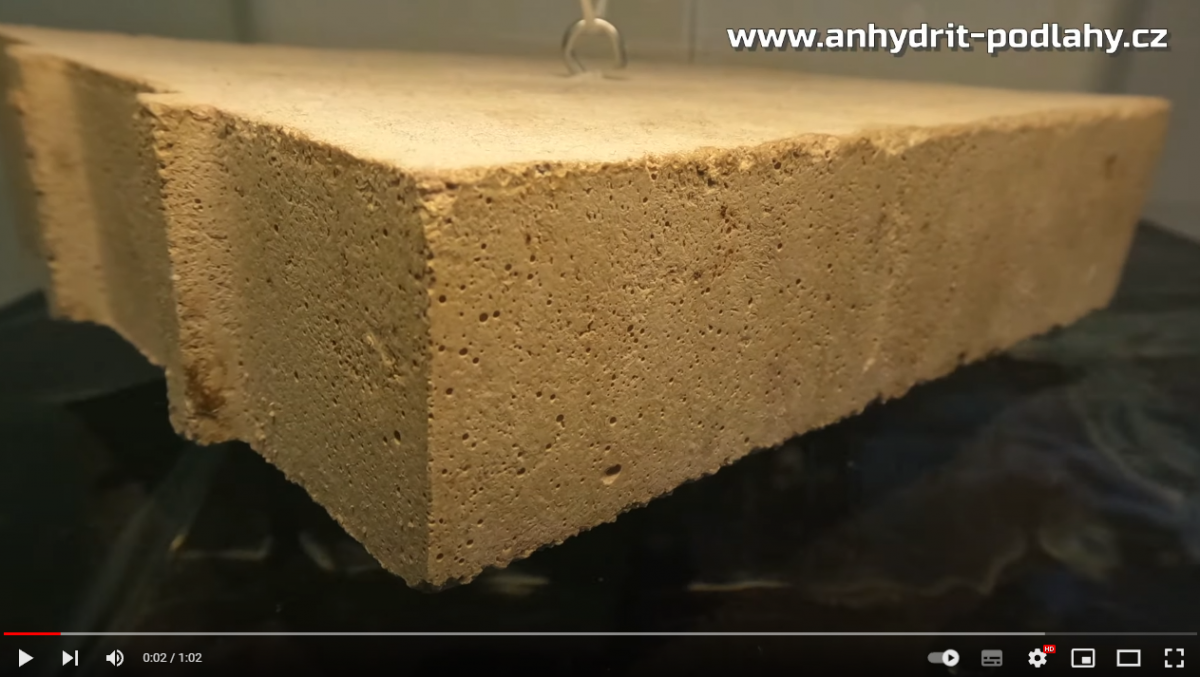 Anhydrit a voda
